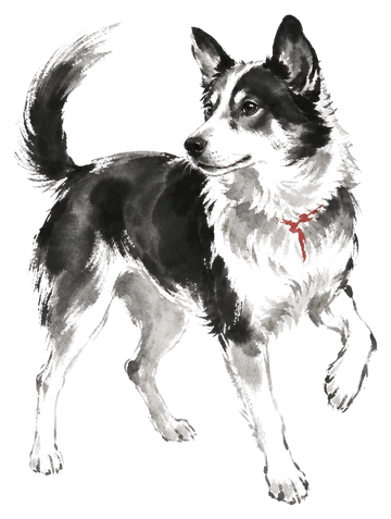 The Dog in ink