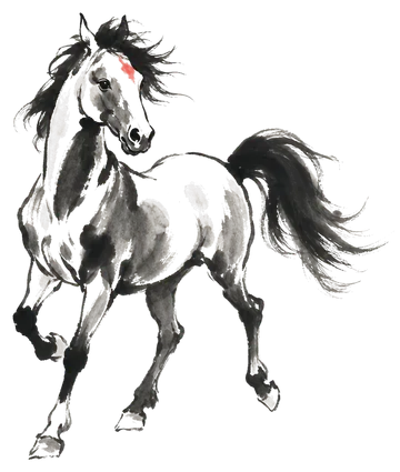 The Horse in ink